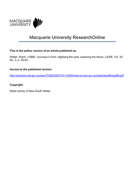 Macquarie University Researchonline