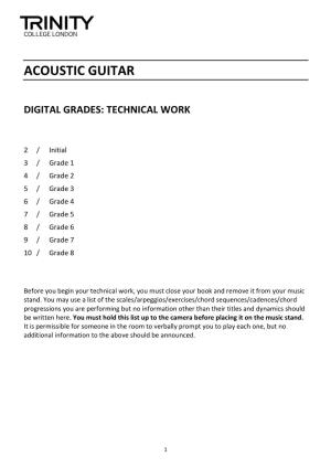 Acoustic and Plectrum Guitar