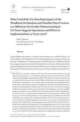 What Fueled the Far-Reaching Impact of the Windhoek Declaration And