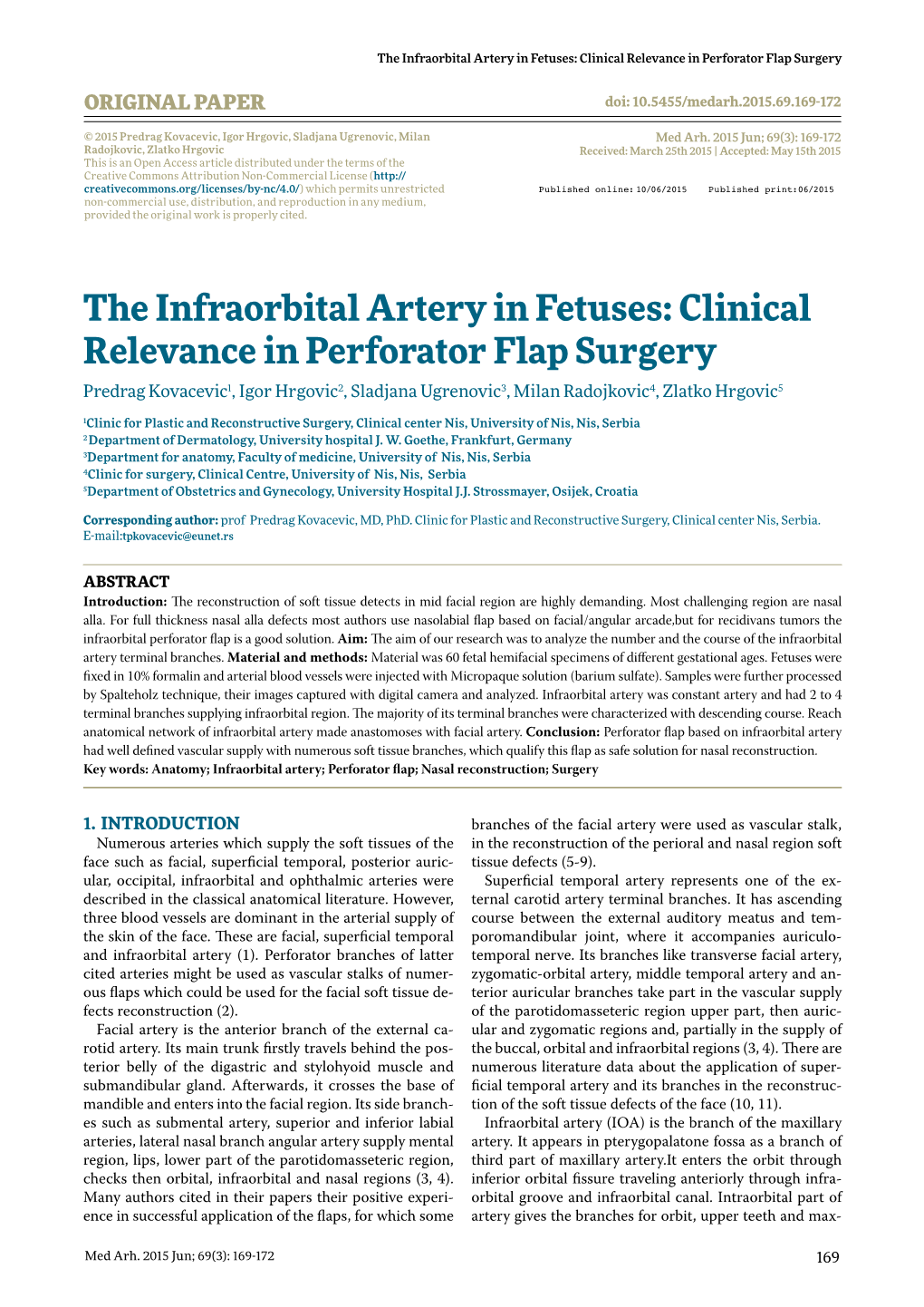 Clinical Relevance in Perforator Flap Surgery