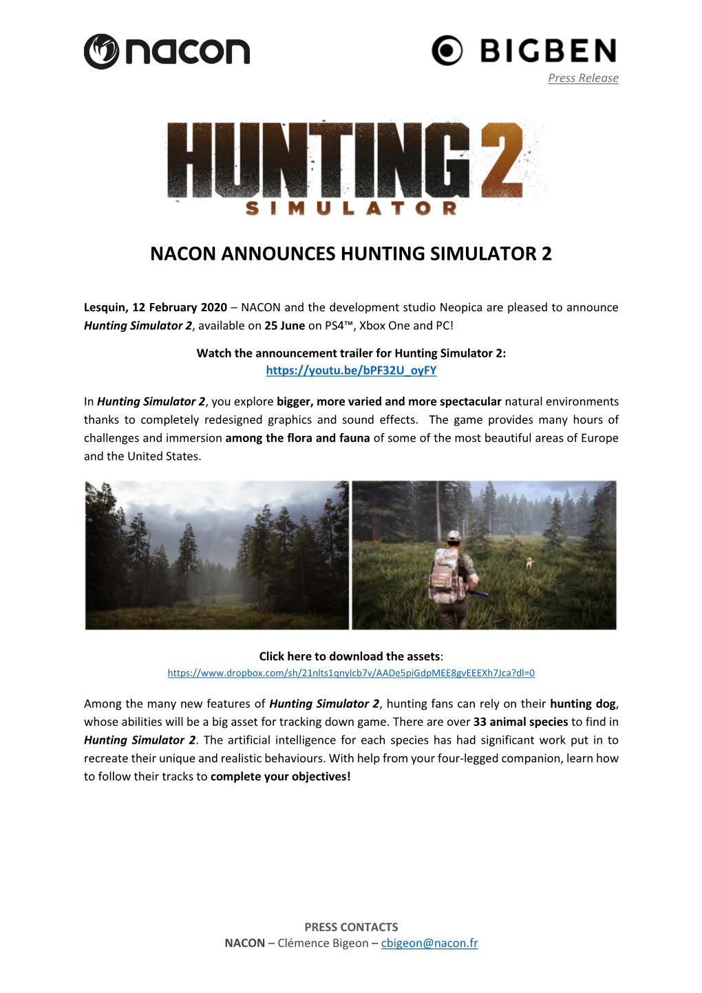 Nacon Announces Hunting Simulator 2