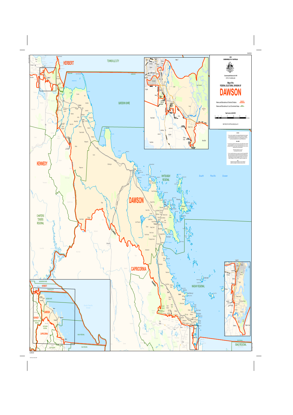 Map of the Division of Dawson