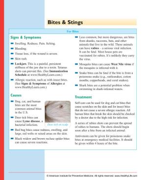 Bites & Stings