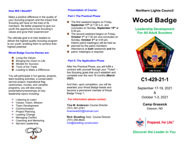 Wood Badge Brochure