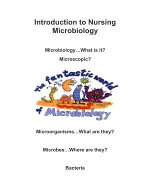 Introduction to Nursing Microbiology