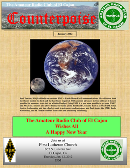The Amateur Radio Club of El Cajon Wishes All a Happy New Year