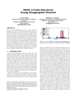 A Public Data Set for Energy Disaggregation Research