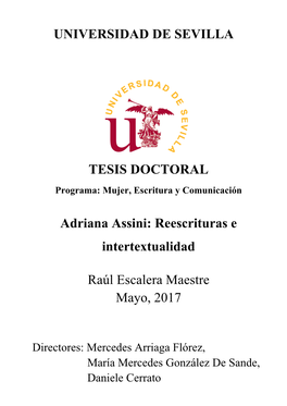 UNIVERSIDAD DE SEVILLA TESIS DOCTORAL Adriana Assini