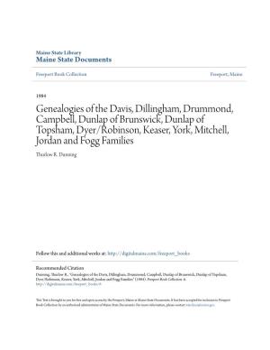 Genealogies of the Davis, Dillingham, Drummond, Campbell