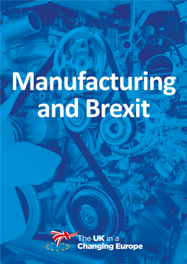 Manufacturing and Brexit Foreword