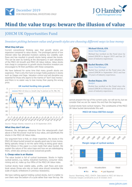 Beware the Illusion of Value JOHCM UK Opportunities Fund