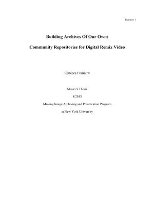 Community Repositories for Digital Remix Video