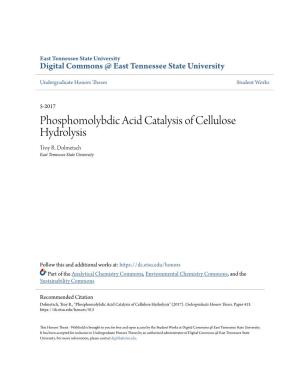 Phosphomolybdic Acid Catalysis of Cellulose Hydrolysis Troy R