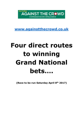 Four Direct Routes to Winning Grand National Bets…