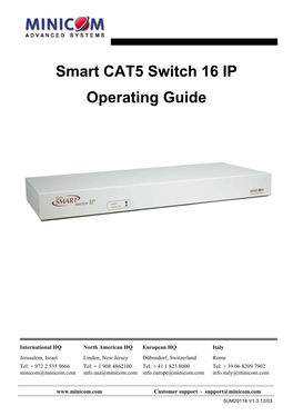 Minicom Smart CAT5 Switch 16 IP Operating Guide