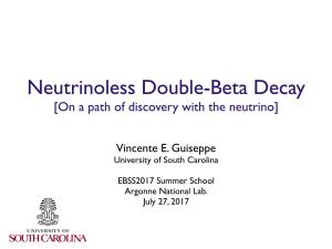 Neutrinoless Double-Beta Decay [On a Path of Discovery with the Neutrino]