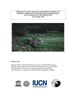 Rice Terraces of the Philippine Cordilleras, Ifugao Province, the Philippines 18-24 April 2006