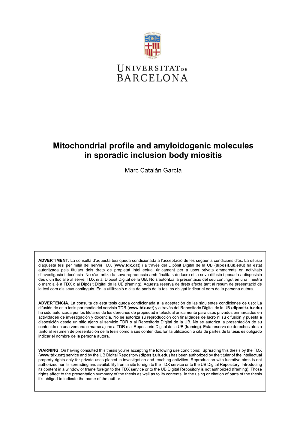Mitochondrial Profile and Amyloidogenic Molecules in Sporadic Inclusion Body Miositis