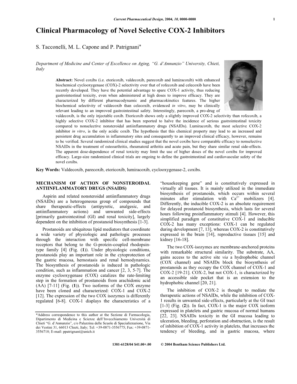 Clinical Pharmacology of Novel Selective COX-2 Inhibitors