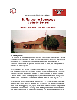 St. Marguerite Bourgeoys Catholic School
