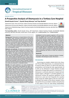 A Prospective Analysis of Otomycosis in a Tertiary Care Hospital