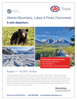 Alberta Mountains, Lakes & Parks Discovered