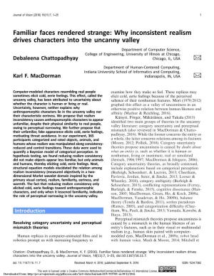 Why Inconsistent Realism Drives Characters Into the Uncanny Valley