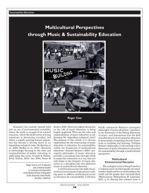 Multicultural Perspectives Through Music & Sustainability Education