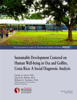 Sustainable Development Centered on Human Well-Being in Osa and Golfito, Costa Rica: a Social Diagnostic Analysis