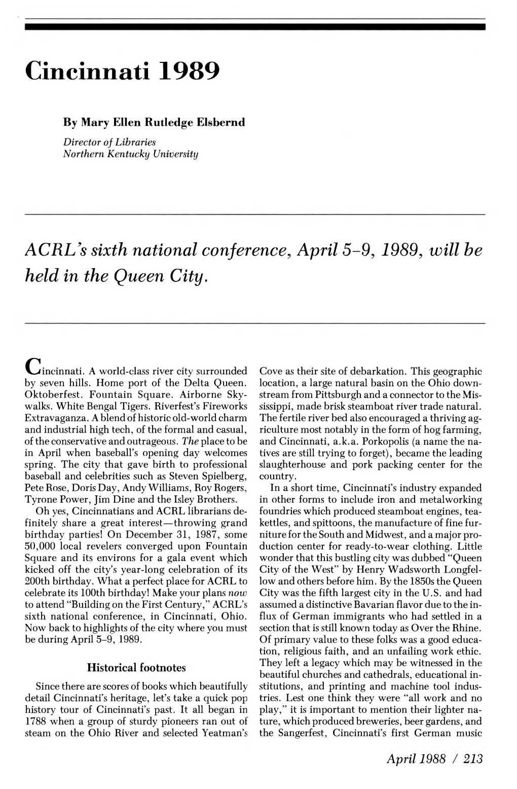 ACRL News Issue (B) of College & Research Libraries