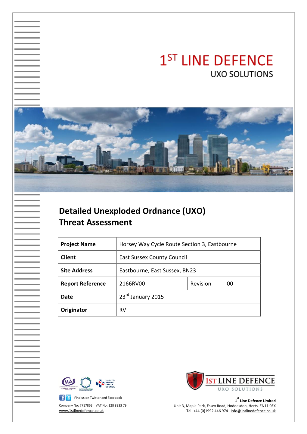 Detailed Unexploded Ordnance (UXO) Threat Assessment