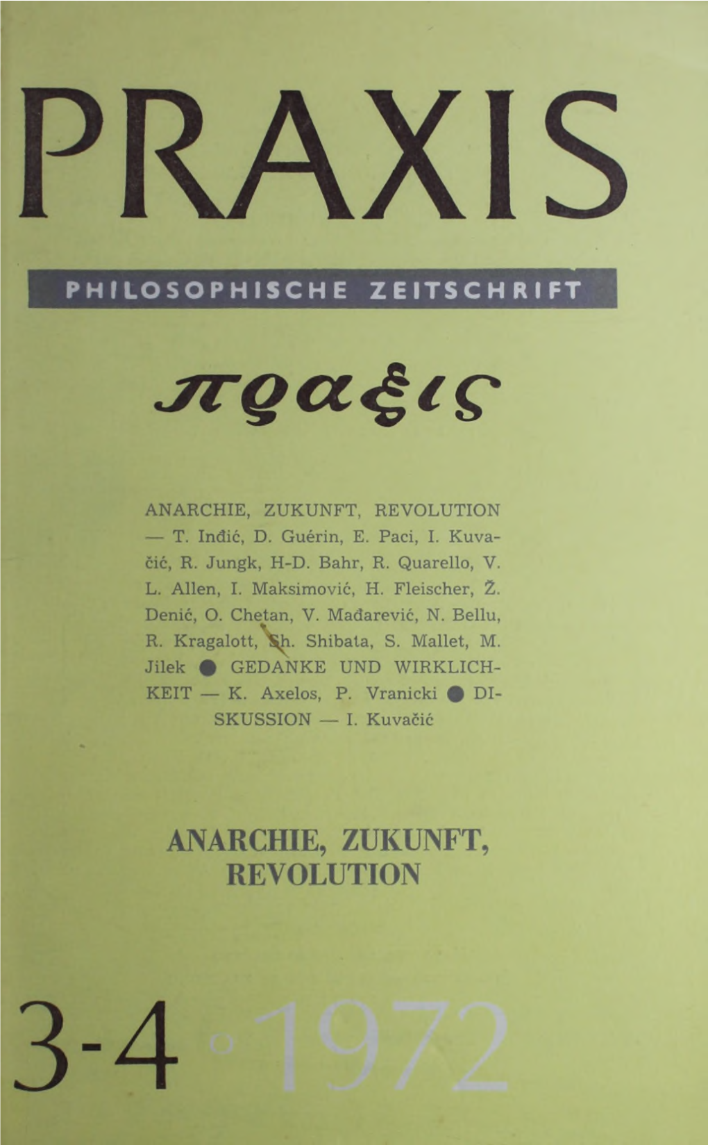 Praxis, International Edition, 1972, No