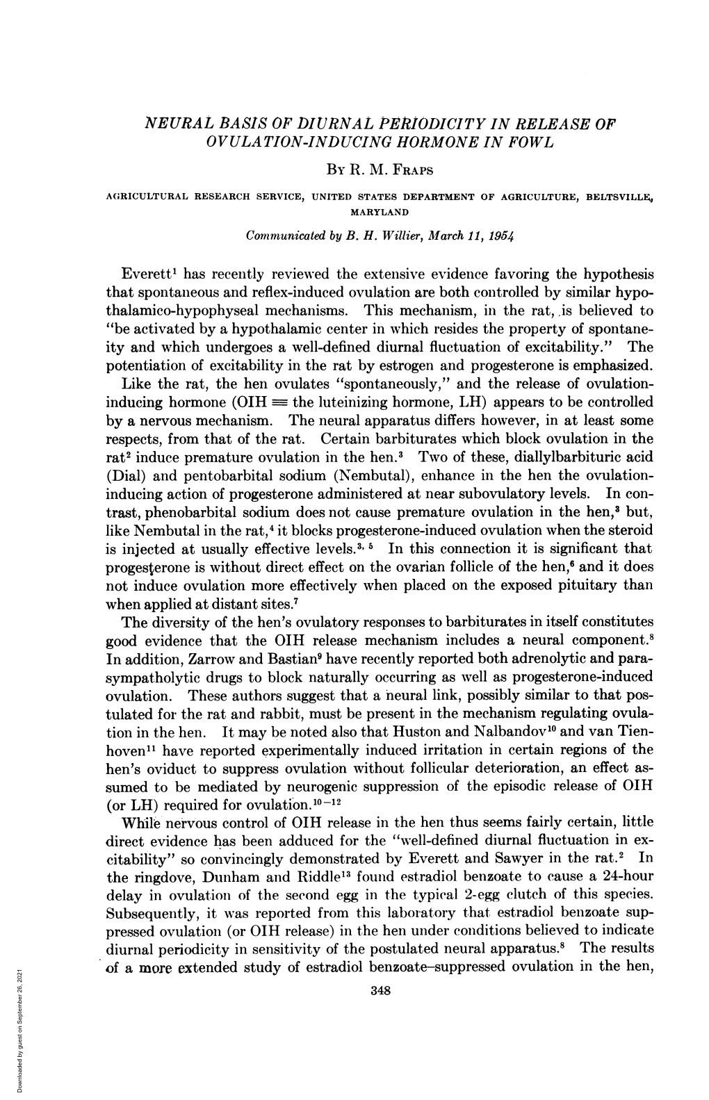 Neural Basis of Diurnal Periodicityin Release Of