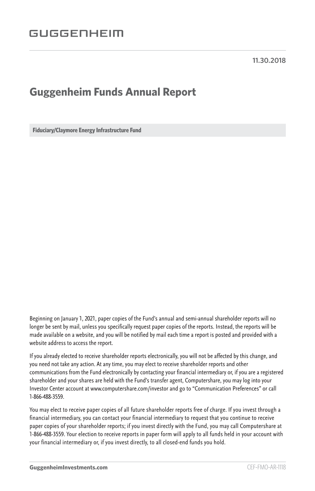 Guggenheim Funds Annual Report