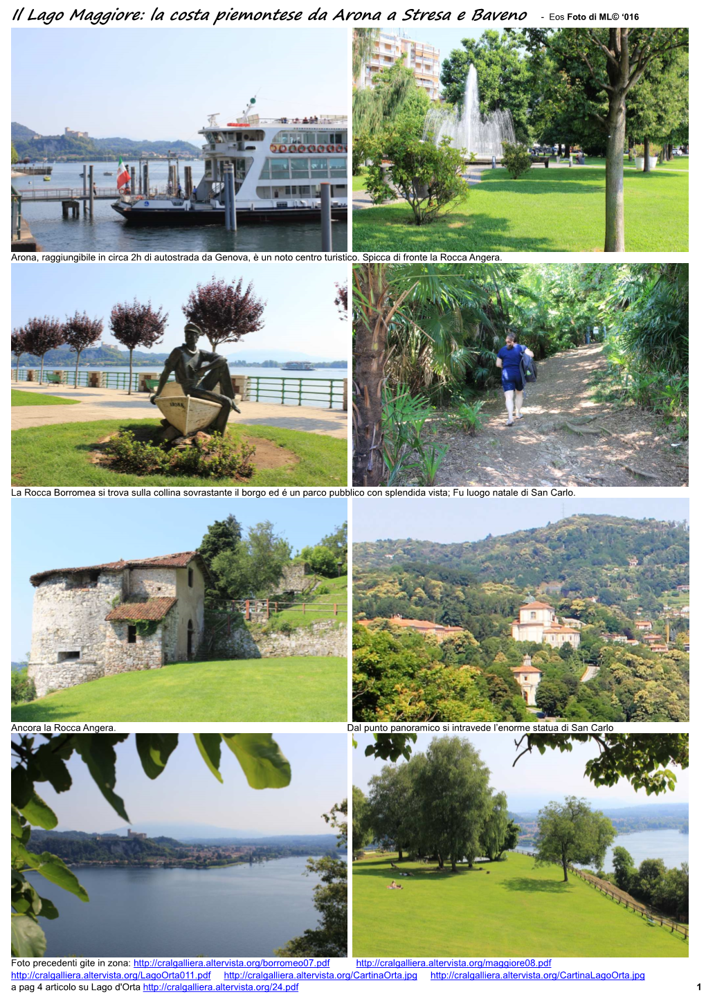 Il Lago Maggiore: La Costa Piemontese Da Arona a Stresa E Baveno - Eos Foto Di ML © ‘016