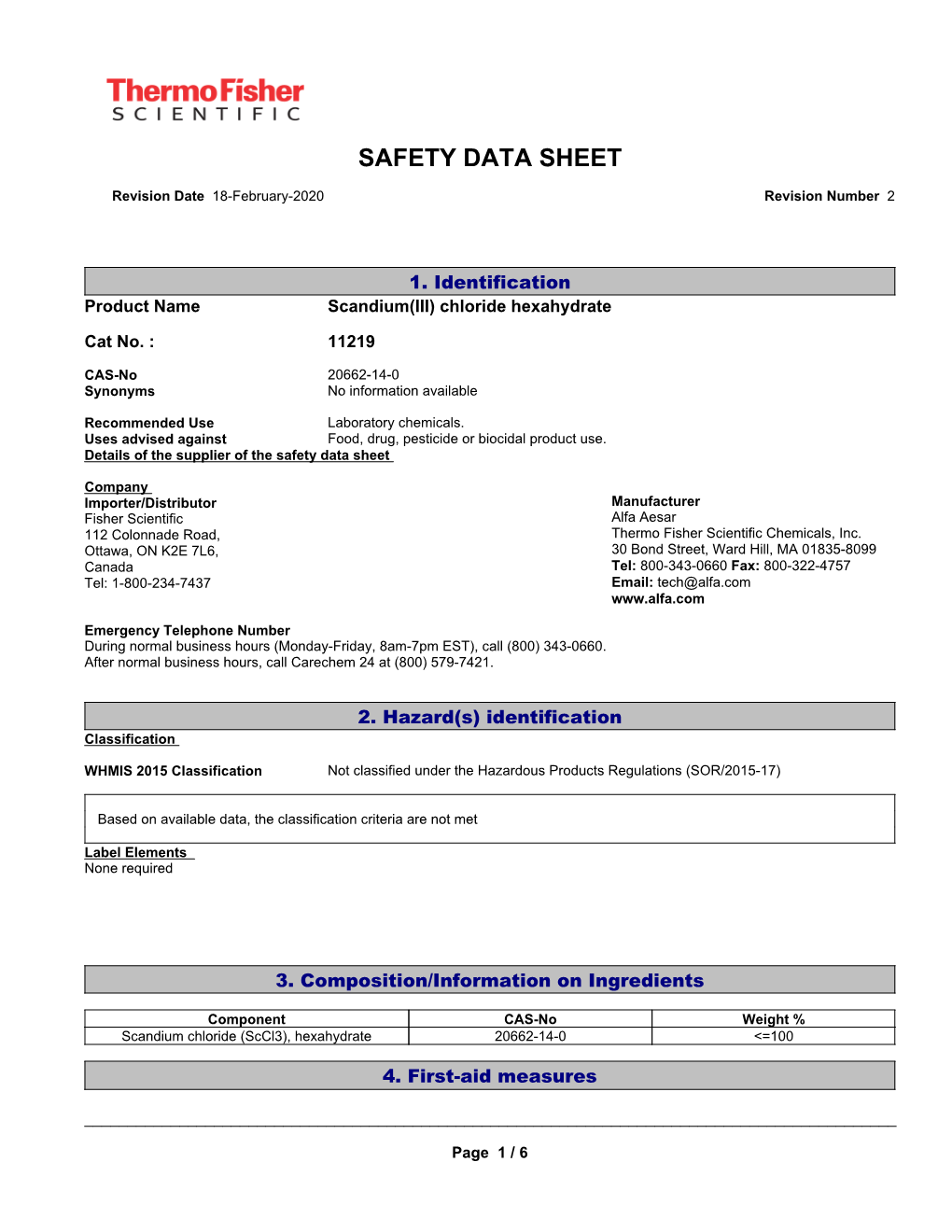 Safety Data Sheet