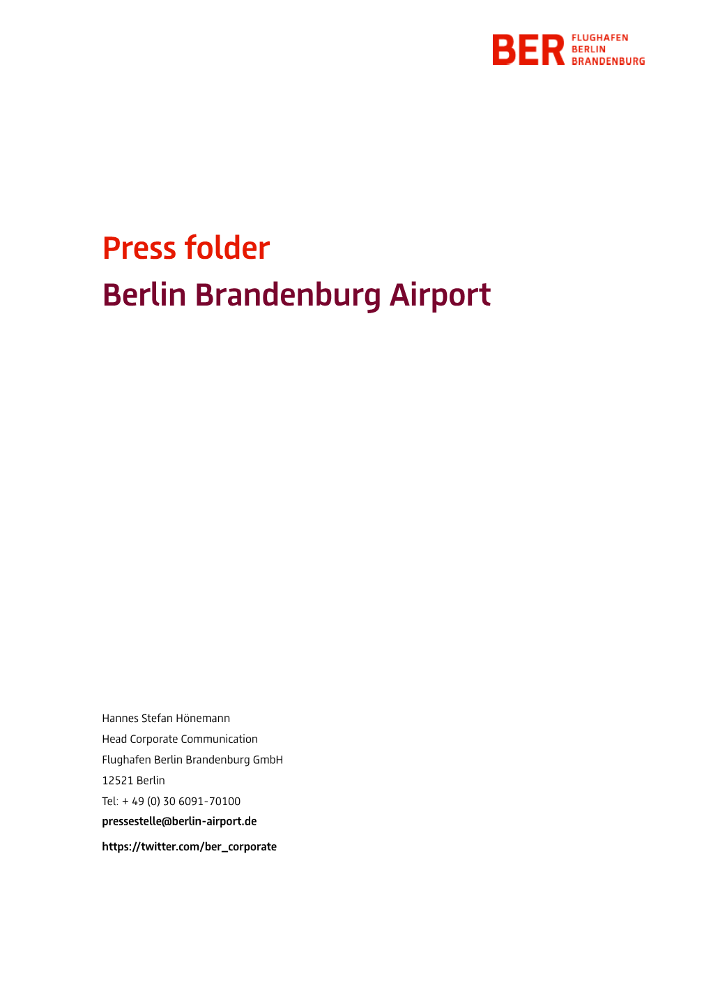 Press Folder Berlin Brandenburg Airport