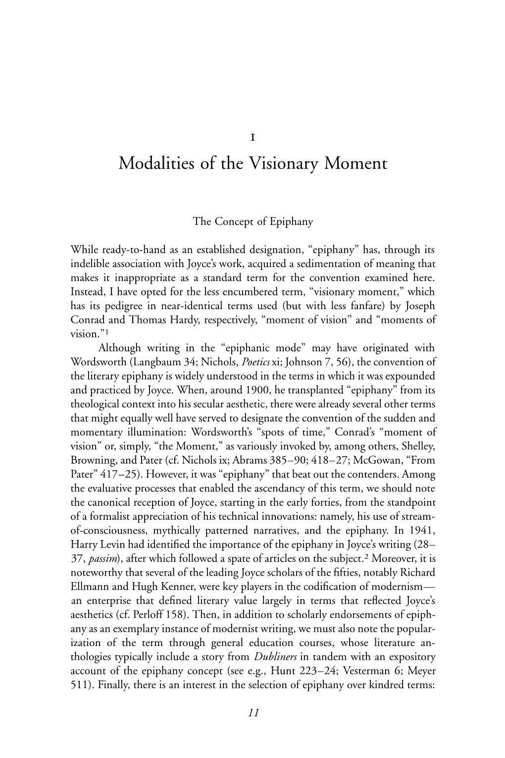 Modalities of the Visionary Moment