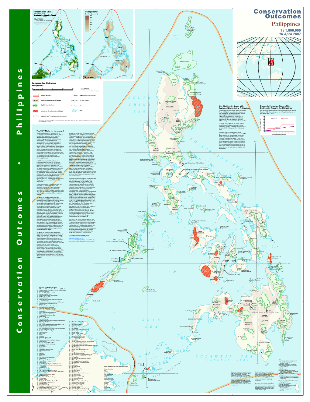 Map: Conservation Outcomes Philippines 2007 English Pdf 2.97 MB
