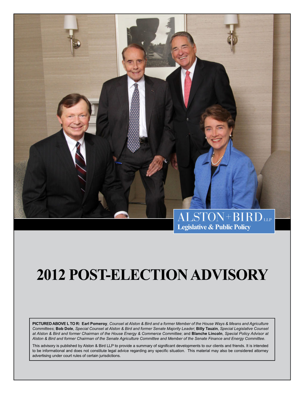 2012 Post Election Advisory