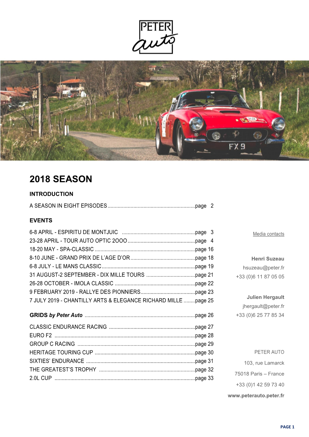 2018 Peter Auto Season