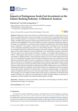 Impacts of Endogenous Sunk-Cost Investment on the Islamic Banking Industry: a Historical Analysis