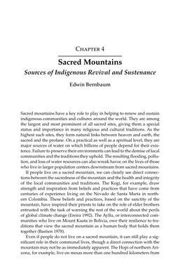 Chapter 4. Sacred Mountains: Sources Of