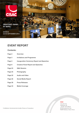 CISAC @ WIPO Complete Event Report