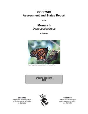 Monarch (Danaus Plexippus) in Canada, Prepared Under Contract with Environment Canada