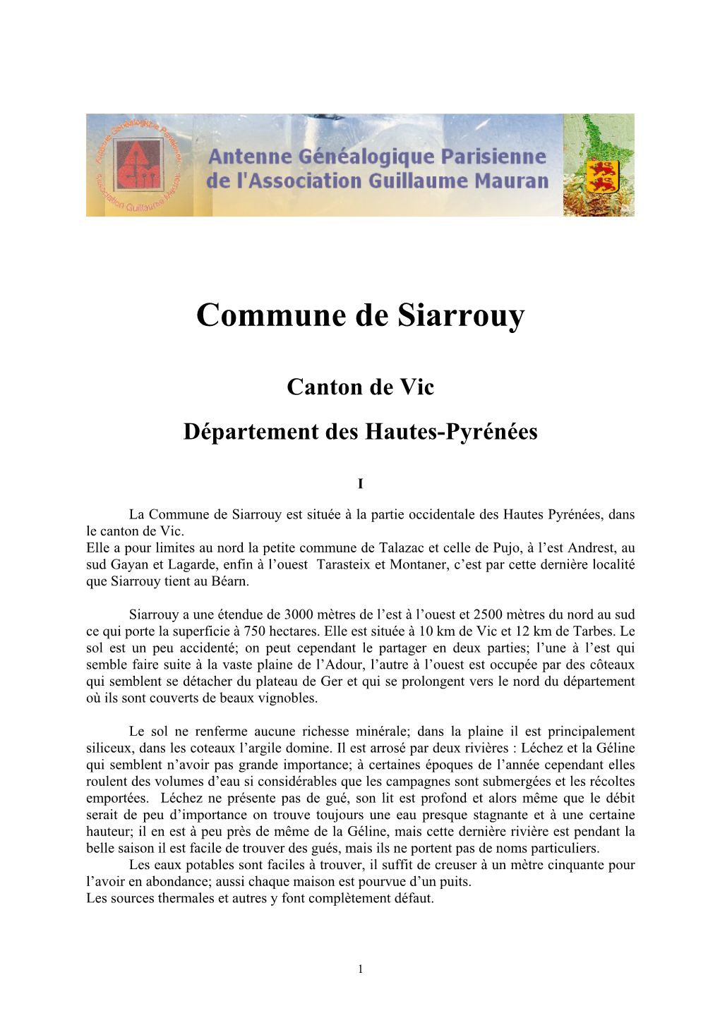 Commune De Siarrouy