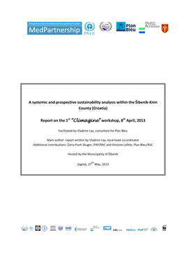 A Systemic and Prospective Sustainability Analysis Within the Šibenik-Knin County (Croatia) Report on the 1St “Climagine” W