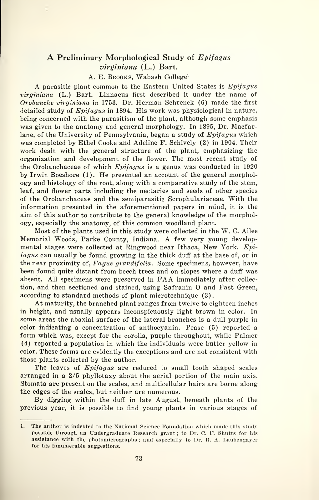 Proceedings of the Indiana Academy of Science