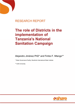 The Role of Districts in the Implementation of Tanzania's National Sanitation Campaign