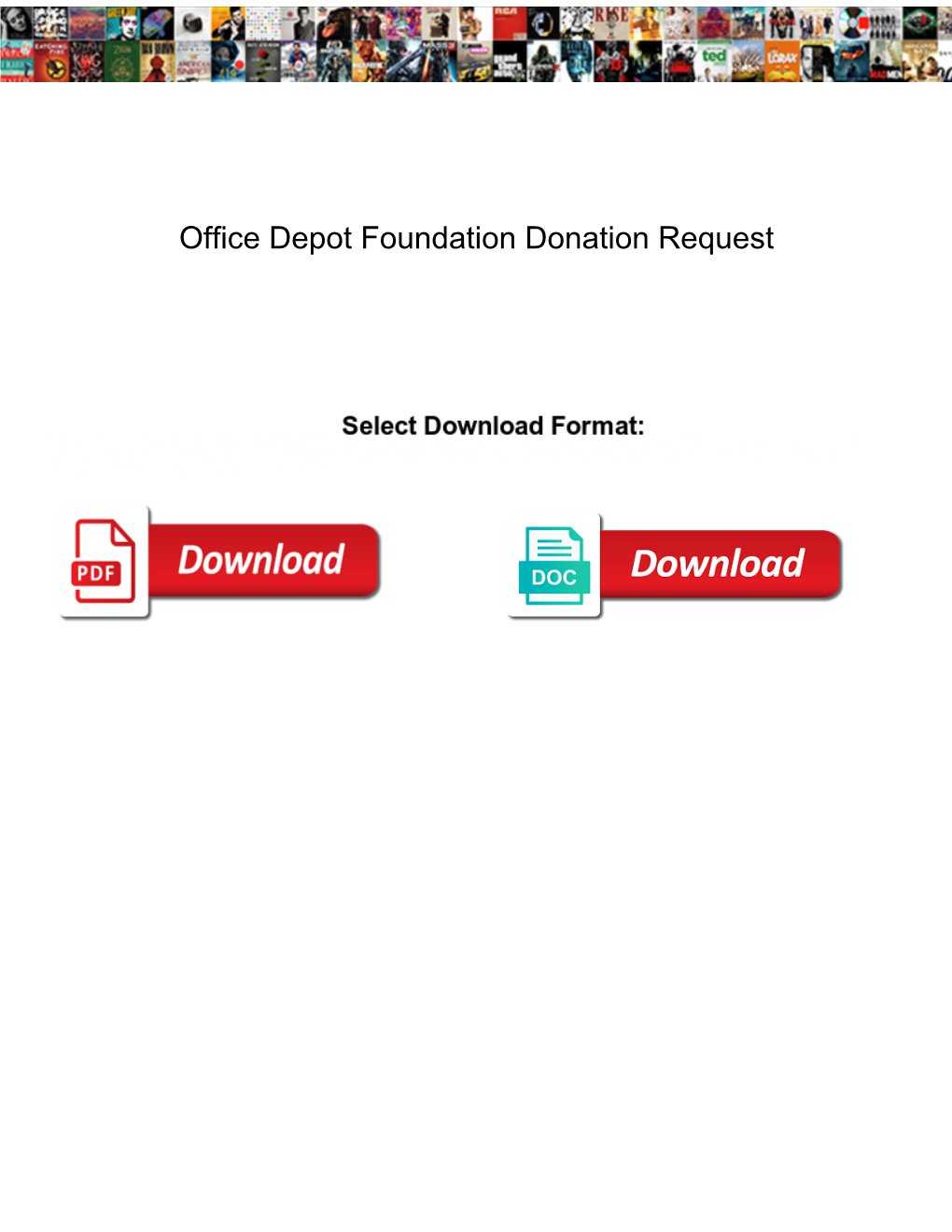 Office Depot Foundation Donation Request